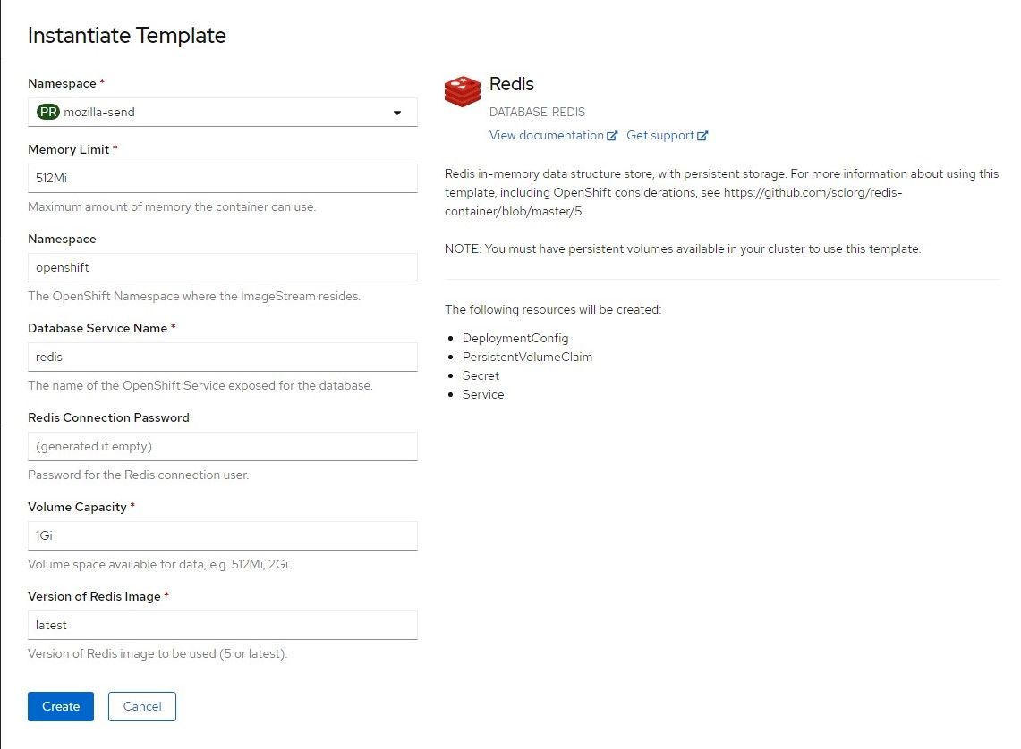 Redis Template Form
